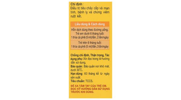 Hỗn dịch uống Debby điều trị tiêu chảy cấp và mạn tính chai 30ml