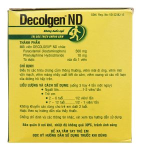 Decolgen ND trị triệu chứng cảm thông thường, viêm mũi dị ứng (25 vỉ x 4 viên)