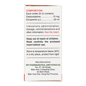 Sirô Delopedil trị sổ mũi, hắt hơi, phát ban, mày đay chai 30ml