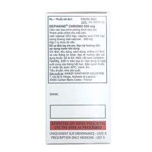 Depakine Chrono 500mg trị các thể động kinh, dự phòng hưng cảm lọ 30 viên