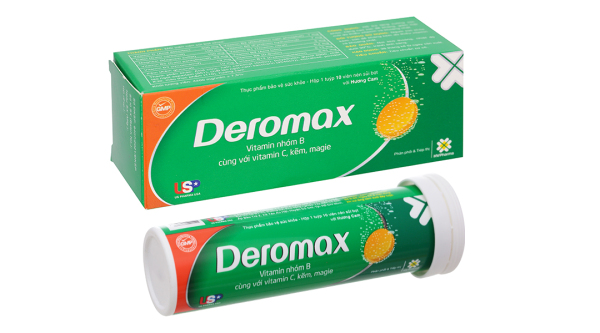 Viên sủi Deromax hỗ trợ tăng cường sức khỏe tuýp 10 viên