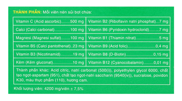 Viên sủi Deromax hỗ trợ tăng cường sức khỏe tuýp 10 viên