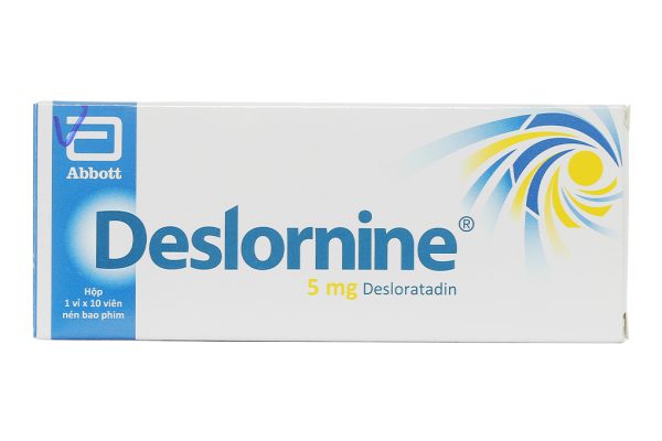 Deslornine 5mg làm giảm các triệu chứng của viêm mũi dị ứng, mày đay (1 vỉ x 10 viên)