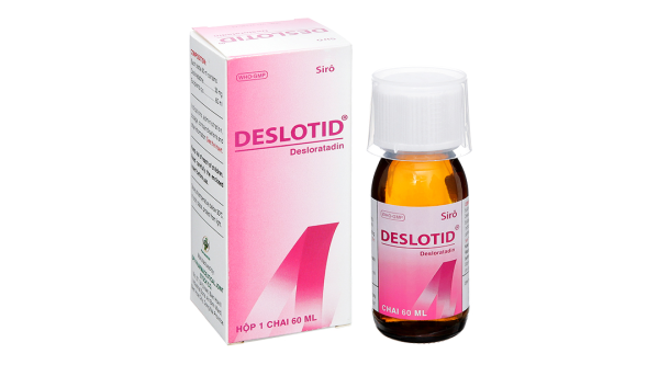 Siro Deslotid 0.5mg/ml trị dị ứng da, viêm mũi dị ứng chai 60ml