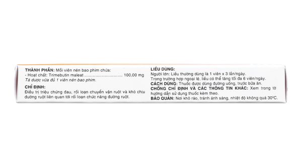 Detriat 100mg giảm đau do co thắt tiêu hóa (2 vỉ x 10 viên)