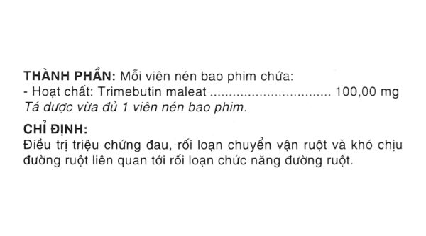 Detriat 100mg giảm đau do co thắt tiêu hóa (2 vỉ x 10 viên)