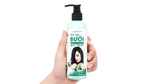 Dầu Gội Bưởi Lucky Star giúp tóc đen mượt, mọc tóc chai 250ml