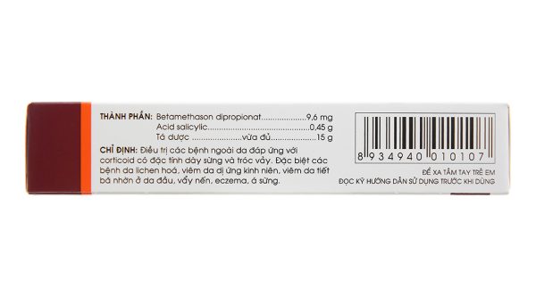 Thuốc mỡ Dibetalic trị bệnh ngoài da đáp ứng với Corticoid tuýp 15g