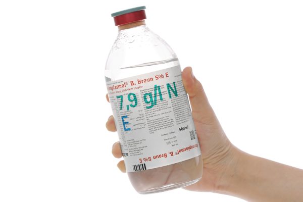 Dịch truyền Aminoplasmal B.Braun 5% E bổ sung protein chai 500ml
