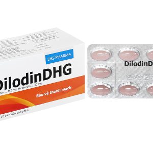 DilodinDHG trị chứng liên quan đến cơn trĩ cấp và bệnh trĩ mạn (5 vỉ x 10 viên)
