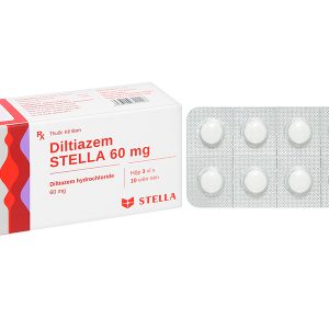 Diltiazem Stella 60mg trị và dự phòng đau thắt ngực (3 vỉ x 10 viên)