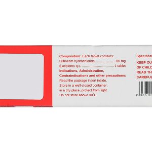 Diltiazem Stella 60mg trị và dự phòng đau thắt ngực (3 vỉ x 10 viên)