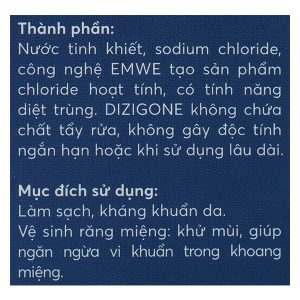 Dung dịch Dizigone loại bỏ vi khuẩn chai 300ml
