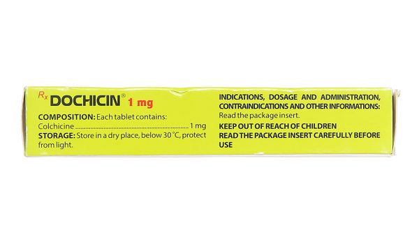 Dochicin 1mg phòng và trị gout (2 vỉ x 10 viên)