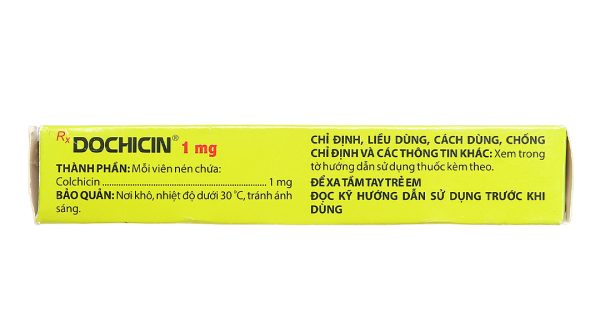 Dochicin 1mg phòng và trị gout (2 vỉ x 10 viên)