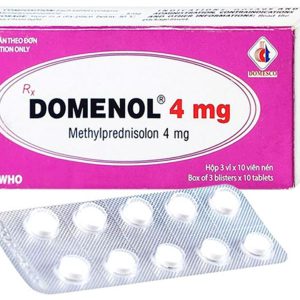 Domenol 4mg kháng viêm, điều trị viêm khớp dạng thấp, lupus ban đỏ (3 vỉ x 10 viên)