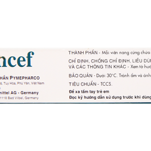 Doncef 500mg trị nhiễm khuẩn da, nhiễm khuẩn hô hấp (3 vỉ x 10 viên)