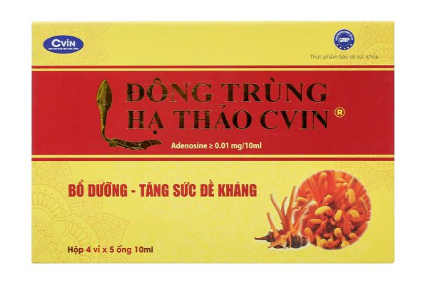 Dung dịch Đông Trùng Hạ Thảo Cvin tăng cường sinh lực hộp 20 ống x 10ml