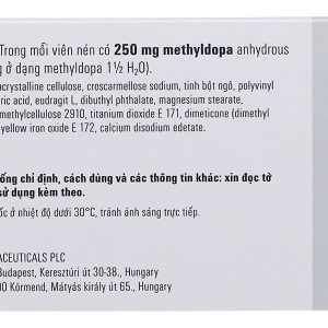 Dopegyt 250mg trị tăng huyết áp (10 vỉ x 10 viên)