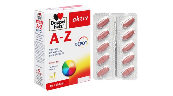 Doppelherz Aktiv A-Z Depot bổ sung vitamin và khoáng chất hộp 30 viên