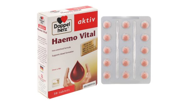 Doppelherz Aktiv Haemo Vital bổ sung sắt hộp 30 viên