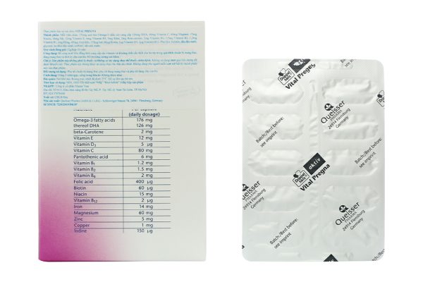 Doppelherz Aktiv Vital Pregna bổ sung vitamin cho bà bầu hộp 30 viên