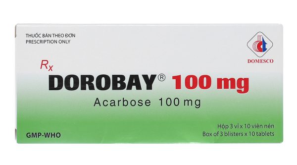 Dorobay 100mg trị đái tháo đường tuýp 2 (3 vỉ x 10 viên)