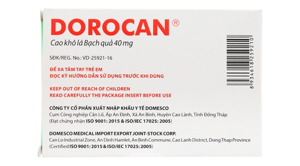 Dorocan 40mg trị rối loạn chú ý và trí nhớ ở người lớn tuổi (2 vỉ x 15 viên)