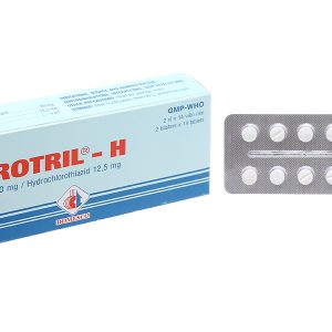 Dorotril - H 20mg/12.5mg trị tăng huyết áp (2 vỉ x 14 viên)