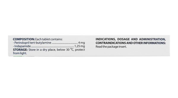 Dorover Plus 4mg/1.25mg trị tăng huyết áp (1 vỉ x 30 viên)