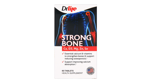 Drlife Strong Bone bổ sung canxi, ngừa loãng xương chai 60 viên