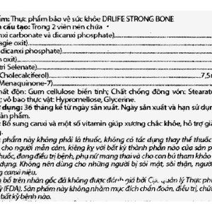 Drlife Strong Bone bổ sung canxi, ngừa loãng xương chai 60 viên