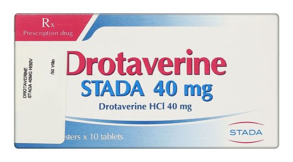 Drotaverine Stada 40mg điều trị triệu chứng co thắt dạ dày (5 vỉ x 10 viên)