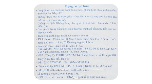 Dụng cụ cạo lưỡi Dr.Polir Okamura vệ sinh răng miệng vỉ 5 cây