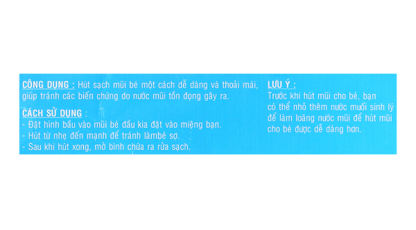 Dụng cụ hút mũi Sài Gòn cho bé hộp 1 cái