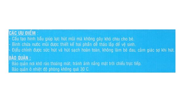 Dụng cụ hút mũi Sài Gòn cho bé hộp 1 cái