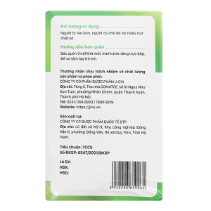 Dung dịch chất xơ JV bổ sung chất xơ, hỗ trợ giảm táo bón hộp 20 ống x 10ml