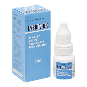 Dung dịch nhỏ mắt Eyedin DX trị viêm mắt kèm nhiễm khuẩn lọ 5ml