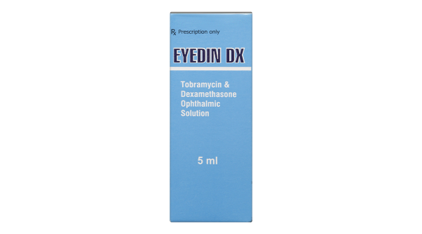 Dung dịch nhỏ mắt Eyedin DX trị viêm mắt kèm nhiễm khuẩn lọ 5ml