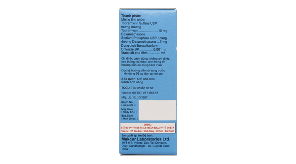 Dung dịch nhỏ mắt Eyedin DX trị viêm mắt kèm nhiễm khuẩn lọ 5ml