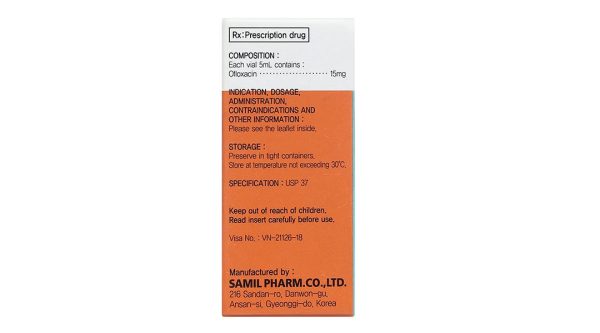 Dung dịch nhỏ mắt Eyflox ophthalmic solution trị nhiễm khuẩn mắt lọ 5ml
