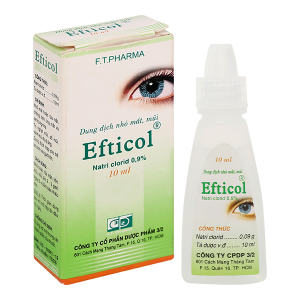 Dung dịch nhỏ mắt, mũi Efticol 0,9% chống kích ứng mắt, sát trùng nhẹ chai 10ml