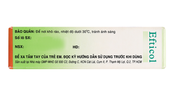 Dung dịch nhỏ mắt, mũi Efticol 0,9% chống kích ứng mắt, sát trùng nhẹ chai 10ml