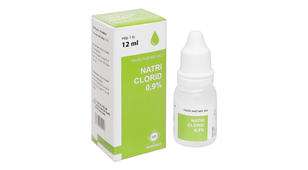 Dug dịch nhỏ mắt, mũi Natri Clorid Medipharco 0,9% vệ sinh mắt, mũi lọ 12ml