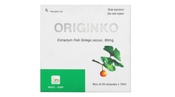 Dung dịch uống Originko trị suy giảm trí nhớ, suy tuần hoàn não (20 ống x 10ml)