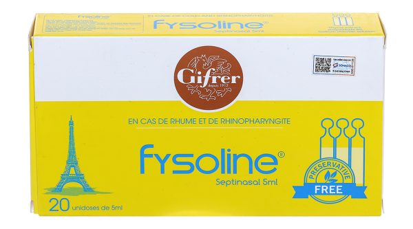 Nước muối sinh lý Fysoline Septinasal vệ sinh mũi (20 ống x 5ml)