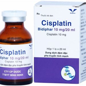 Dung dịch pha tiêm Cisplatin Bidiphar 10mg/20ml điều trị ung thư tinh hoàn lọ 20ml
