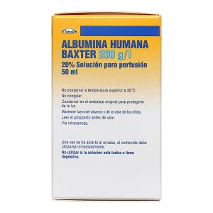 Dung dịch tiêm Human Albumin Baxter 200g/l phục hồi và duy trì thể tích máu lọ 50ml