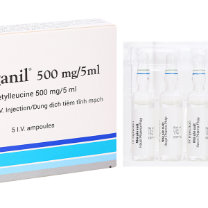 Dung dịch tiêm Tanganil 500mg/5ml trị triệu chứng cơn chóng mặt (5 ống x 5ml)