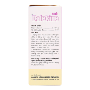 Sirô Dalekine điều trị động kinh các thể, điều trị & dự phòng hưng cảm chai 60ml